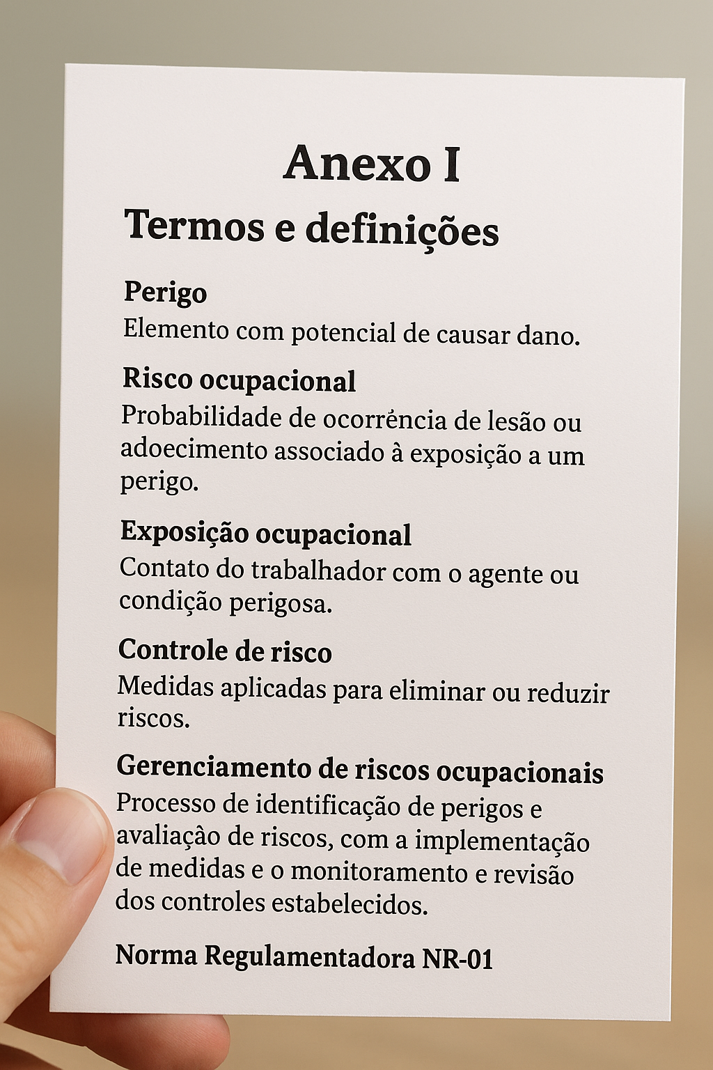Anexo I da NR-01 Revelado: O Guia de Termos que Transforma a Segurança do Trabalho e Reduz Acidentes