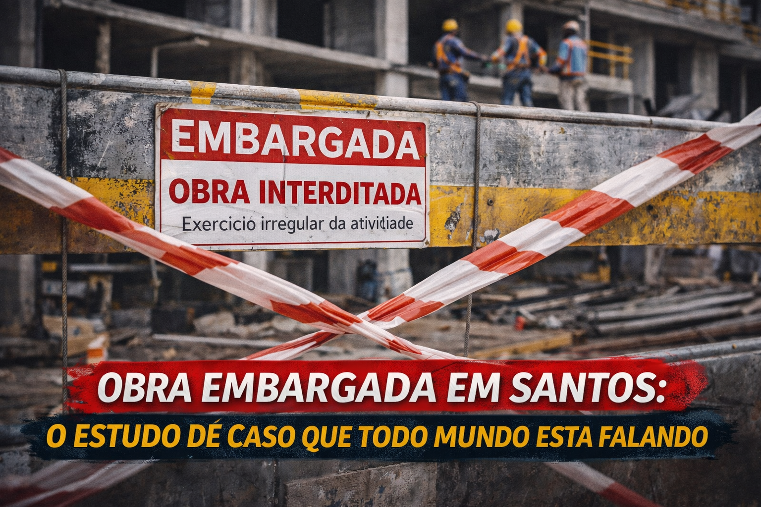 Obra Embargada em Santos: O Estudo de Caso que Toda Empresa Precisa Ver Sobre Segurança no Trabalho