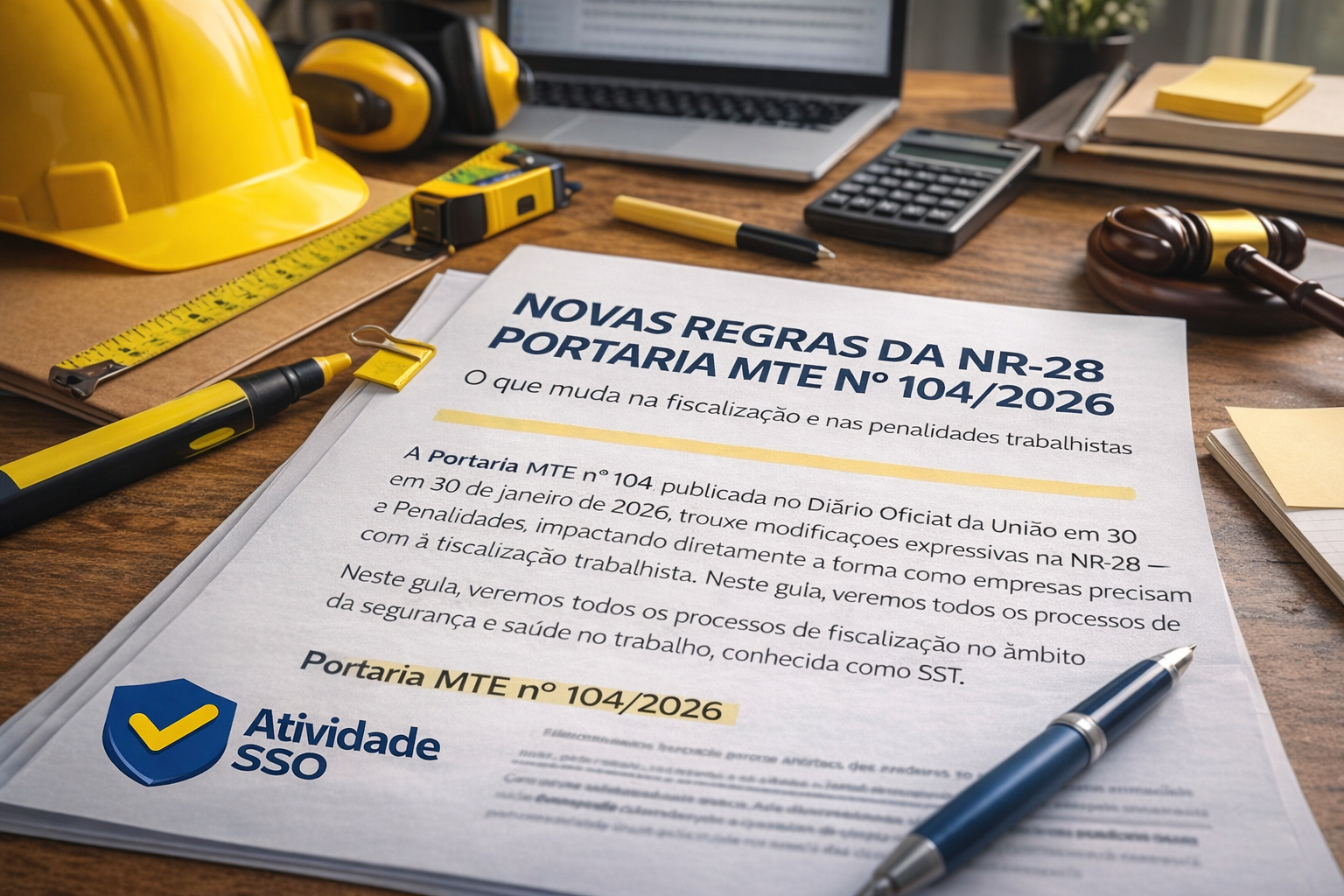 O Guia Definitivo da Portaria MTE nº 104/2026: Como as Novas Regras da NR-28 Transformam a Fiscalização e as Penalidades Trabalhistas no Brasil