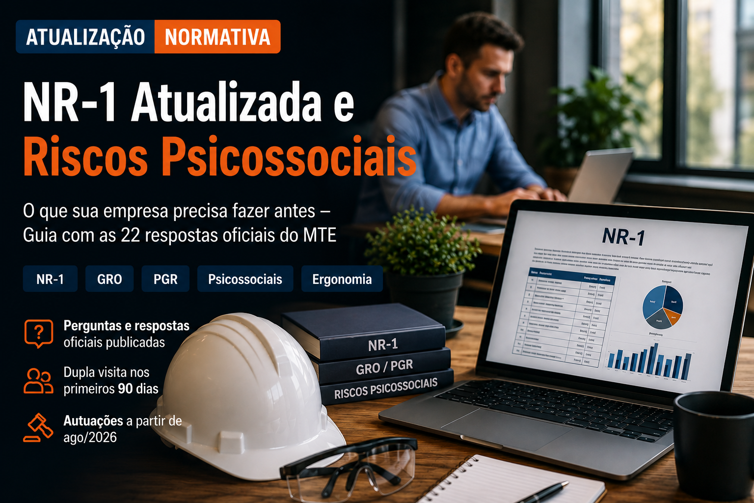 NR-1 atualizada e riscos psicossociais: o que sua empresa precisa fazer para não ser autuada, guia completo com as 22 respostas oficiais do MTE